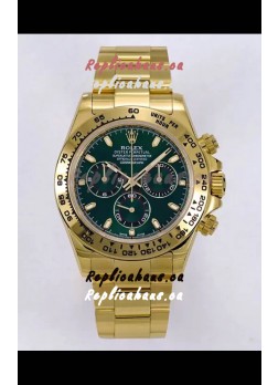 Rolex Daytona John Mayer Super Clone 116508 Yellow Gold Green Dial Cal.4130 Movement Swiss Replica