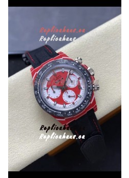 Rolex Daytona Super Clone DiW Kakha Kaladze Red Carbon Casing Watch in Red Dial 1:1 Mirror Replica Watch