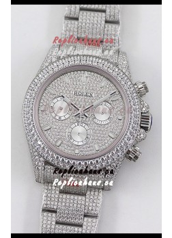 Rolex Cosmograph Daytona 904L Steel ICED OUT Cal.4130 Movement - 904L Steel Watch