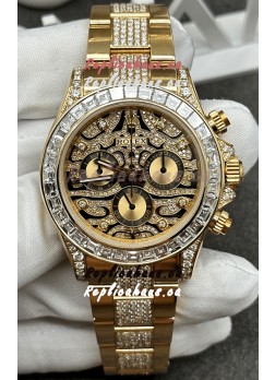 Rolex Cosmograph Daytona "Eye of the Tiger" Edition in 904L Yellow Gold 1:1 Mirror Replica Watch