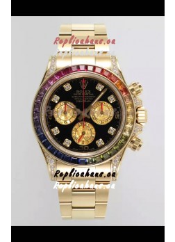Rolex Cosmograph Daytona 116598BROW Yellow Gold Original Cal.4130 Movement 