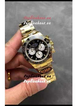 Rolex Cosmograph Daytona M126528 Yellow Gold Black Dial Original Cal.4132 Movement
