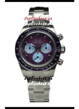 Rolex Daytona 116508 Warm Burgundy De Geneve Stainless Steel Watch Swiss Replica 