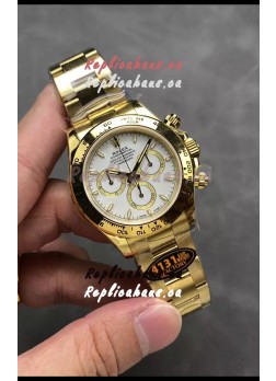 Rolex Cosmograph Daytona M126518 Yellow Gold Casing and White Dial Original Cal.4131 Movement