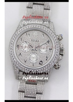 Rolex Cosmograph Daytona 904L Steel ICED OUT Cal.4130 Movement - 904L Steel Watch