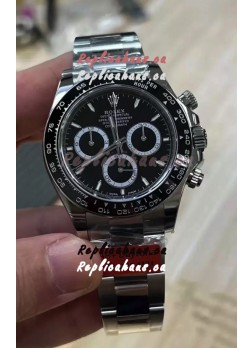 Rolex Cosmograph Daytona M126500LN Black Dial Original Cal.4131 Movement - 904L Steel Watch