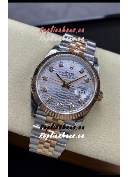 Rolex Datejust Cal.3235 Movement 1:1 Mirror Replica 904L Steel 36MM - Grey Fluted Motif Dial