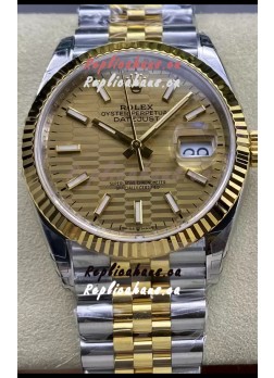 Rolex Datejust Cal.3235 Movement 1:1 Mirror Replica 904L Steel 36MM - Gold Fluted Motif Dial