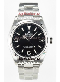 Rolex Explorer I Super Clone M124270 Black Dial 40MM - 904L Steel in ETA 3230 Movement