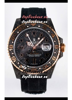 Rolex GMT Masters II Super Clone DiW Edition Swiss Replica Lightweight Carbon Casing Watch 