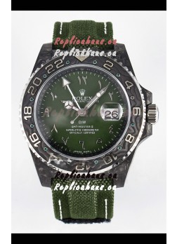 Rolex GMT Masters II Super Clone DiW Edition Swiss Replica Lightweight Carbon Casing Watch 
