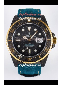 Rolex GMT Masters II Super Clone DiW Edition Swiss Replica Lightweight Carbon Casing Watch 