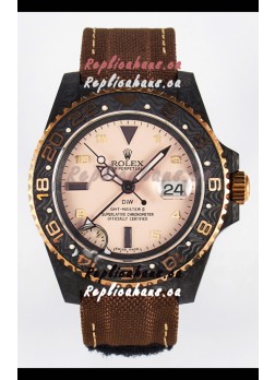 Rolex GMT Masters II Super Clone DiW Edition Swiss Replica Lightweight Carbon Casing Watch 
