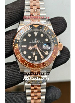 Rolex GMT Masters II Super Clone Root Beer 126711CHNR Rose Black Dial Swiss Replica Watch 