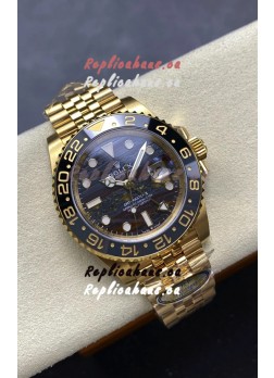 Rolex GMT Masters II Super Clone 126718GRNR Yellow Gold Tiger Iron Dial Swiss Replica Watch