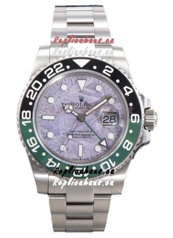 Rolex GMT Masters II 126720 Cal.3285 Pink Meteorite Dial 904L Steel in Oyster Strap Swiss Replica
