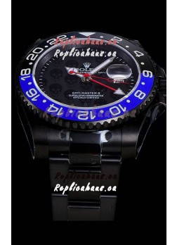 Rolex GMT Swiss "Titan Revenge" Black and Blue Swiss Replica Watch Swiss ETA 3186 Movement 