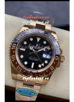 Rolex GMT Masters II M126715CHNR Everose Gold Swiss Replica 1:1 Mirror Watch - 904L Steel