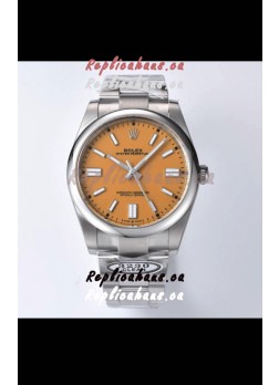 Rolex Oyster Perpetual REF#124300 41MM Cal.3230 Movement Swiss Replica Dark Yellow Dial 904L Steel 1:1 Mirror Replica Watch