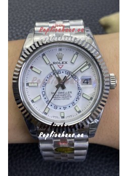 Rolex Sky-Dweller REF# M326934 White Dial Watch in 904L Steel Case 1:1 Mirror Replica