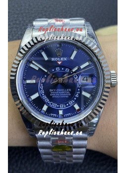 Rolex Sky-Dweller REF# M336934 Blue Dial Watch in 904L Steel Case 1:1 Mirror Replica