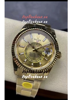 Rolex Sky-Dweller Yellow Gold Oyster 42MM 1:1 Mirror Replica Watch