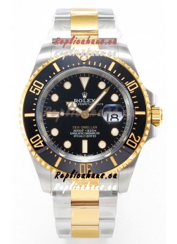 Rolex Sea-Dweller Super Clone 126603 Swiss Replica Watch 1:1 Mirror Replica in Two Tone Casing 904L Steel