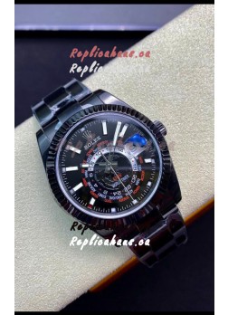 Rolex SkyDweller Swiss Watch in PVD Coated Case - DIW Edition Black Dial