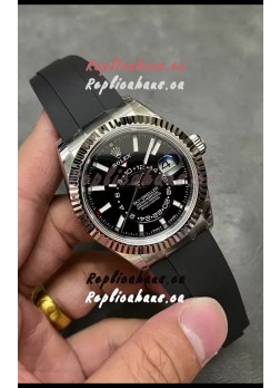 Rolex Sky-Dweller REF# M336235 Black Dial Watch in 904L Steel Case 1:1 Mirror Replica