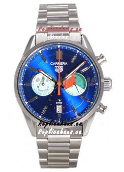 Tag Heuer Carrera Carrera Skipper 39 Chronograph Swiss Quartz Replica Watch Blue Dial 