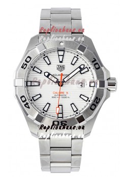 Tag Heuer Aquaracer Calibre 5 1:1 Mirror Replica Watch White Dial 904L Steel 44MM