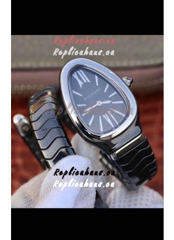 Bvlgari Serpenti Edition Black Ceramic Replica Watch in 1:1 Mirror Quality 