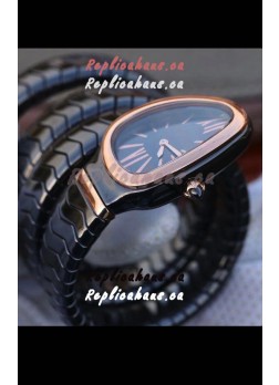 Bvlgari Serpenti Edition Black Ceramic Replica Watch in 1:1 Mirror Quality 