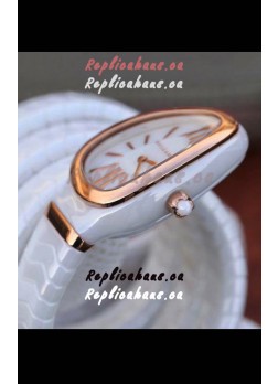 Bvlgari Serpenti Edition White Ceramic Replica Watch in 1:1 Mirror Quality 