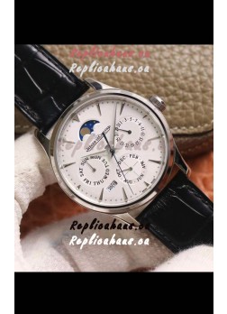 Jaeger LeCoultre Master Ultra-Thin Perpetual Calendar White Dial Swiss Replica Watch 