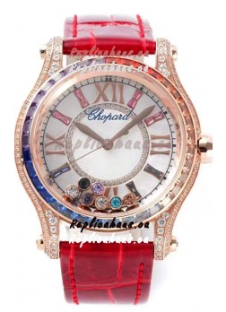 Chopard Happy Sport Swiss Automatic Replica Watch - Rose Gold Casing -  36MM Wide 