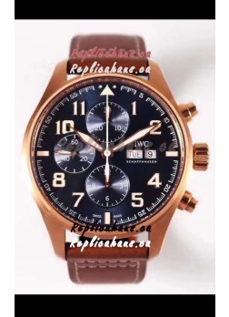 IWC Pilot Chronograph Le Petit Prince Edition Rose Gold 1:1 Mirror Replica Watch