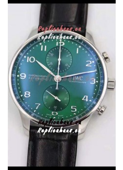 IWC Portuguese Chronograph Swiss Replica Watch in Steel Case - 1:1 Mirror Replica Edition