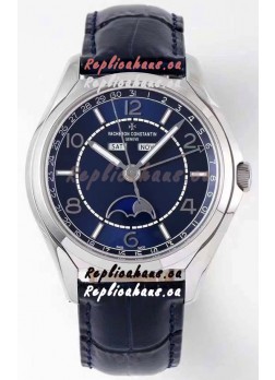 Vacheron Constantin Fiftysix Complete Calendar Swiss Replica Watch in Blue Dial 