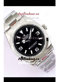 Rolex Explorer I Black Dial - 904L Steel in 3235 Swiss Automatic Movement