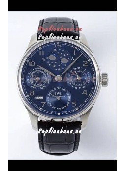 IWC Portuguese Perpetual Calendar Stainless Steel Swiss Replica Watch REF. IW503401