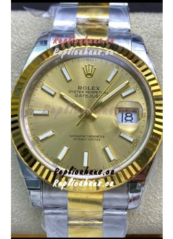 Rolex Datejust 126333 41MM Cal.3135 Swiss 1:1 Mirror Replica Watch in 904L Gold Dial 
