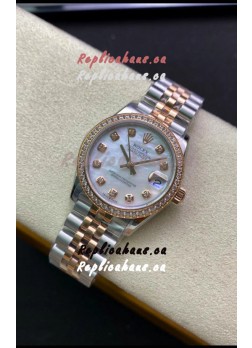 Rolex Datejust 278381 31MM Swiss Replica in 904L Steel Two Tone Rose Gold 1:1 Mirror Replica