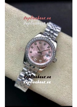 Rolex Datejust 279174 28MM Swiss Replica in 904L Steel in Pink Dial - 1:1 Mirror Replica
