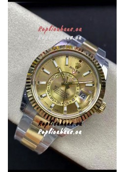 Rolex Sky-Dweller Oystersteel and Yellow Gold Oyster 42MM 1:1 Mirror Replica Watch 
