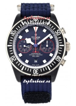 Tudor Pelagos FXD Chronograph Titanium Casing 1:1 Mirror Replica Blue Dial in Nato Strap