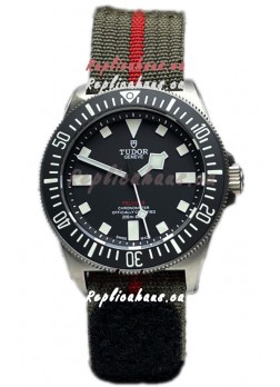 Tudor Pelagos FXD Titanium Casing 1:1 Mirror Replica Black Dial in Green Nato Strap