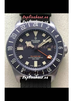 Tudor Pelagos FXD GMT Titanium Casing 1:1 Mirror Replica Black Dial in Green Nato Strap