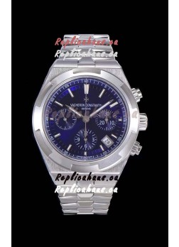 Vacheron Constantin Overseas Chronograph Blue Dial Swiss Replica Watch - Stainless Steel Strap