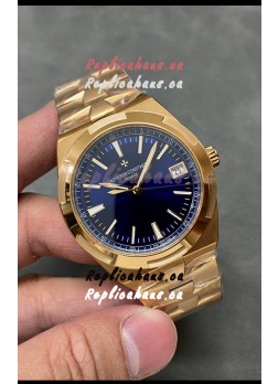 Vacheron Constantin Overseas Rose Gold 1:1 Mirror Replica Watch Blue Dial 